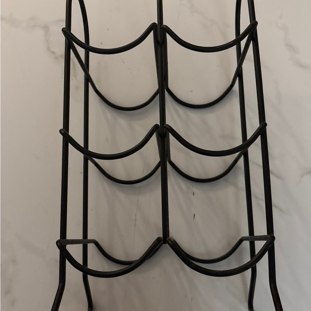 Black Metal Wine Rack